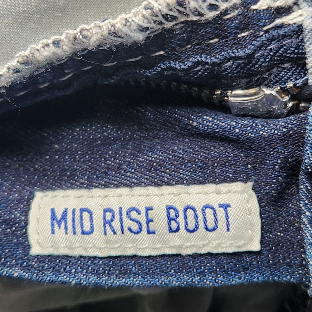 ARIAT REAL Bootcut Jeans Womens 30S Marine Blue Mid Rise Stretch Denim Western‎ - Picture 5 of 11